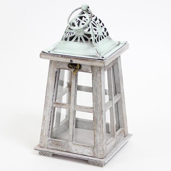 ガーデニング雑貨 ウッドランタン シャビーホワイト : ポッチワン 壁紙