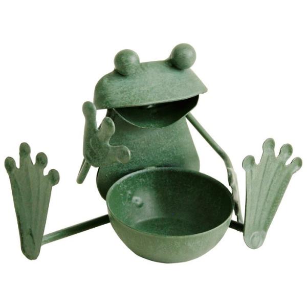 お庭やベランダ、リビング、玄関などを演出するアイテムとしておすすめ！トイレにおいても可愛い☆いろんなところに置いて楽しんでください。【サイズ】約幅9.5×奥行5×高さ6cm【素材】ブリキ【原産国】中国※色、形、サイズ等個体差がありますのであ...