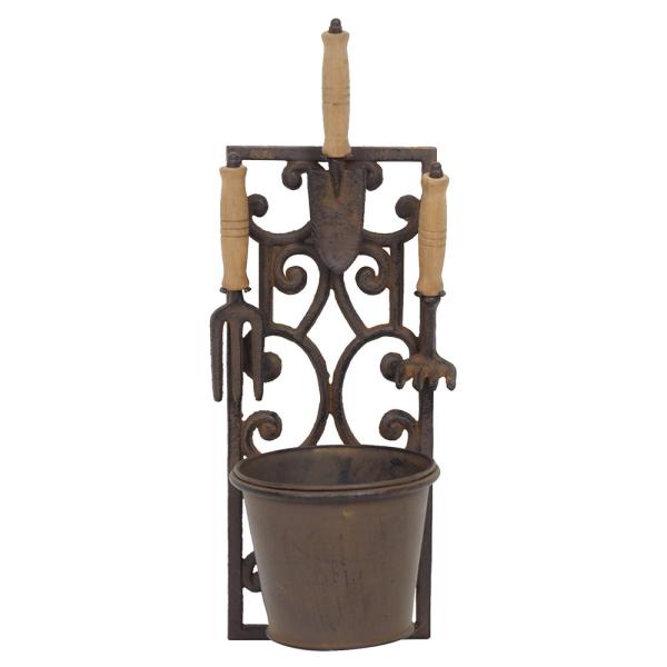 ガーデニング雑貨 置物 オーナメント オブジェ ガーデンツールポット