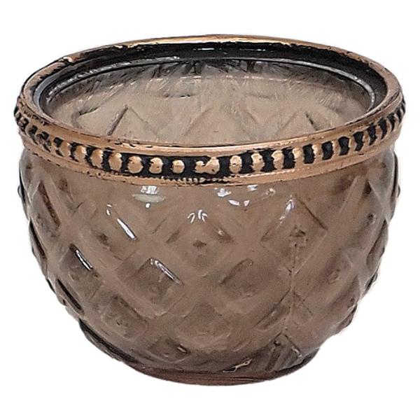 【サイズ】約直径7×高さ5cm【素材】ガラス・スチール【原産国】中国※色、形、サイズ等個体差がありますのであらかじめご了承ください。※素材の特性上、表面の歪み、凹み等がある場合がございます。※アンティーク調仕上げです。塗装はげ、サビ、かすれ...