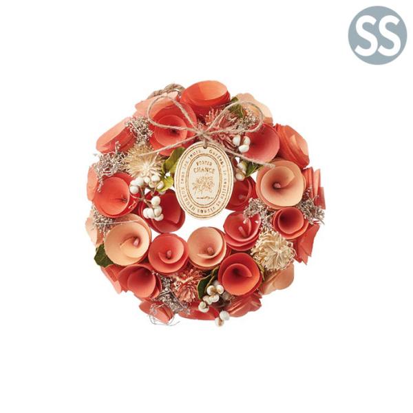 一年中飾れる、飽きが来ないワンカラーリース♪1つのリースの中で、色の濃いものと淡いものを使っているので、ワンカラーでも単調にならず華やかな印象になります。【プレートの訳】Gardons le sourire et vivons heureu...