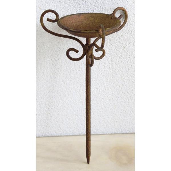 お庭やベランダ、リビング、玄関などを演出するアイテムとしておすすめ！トイレにおいても可愛い☆いろんなところに置いて楽しんでください。サイズ：W8×D8×H15センチ【ミニガーデントレイスティック】ガーデニング 庭 かわいい 風水 置物