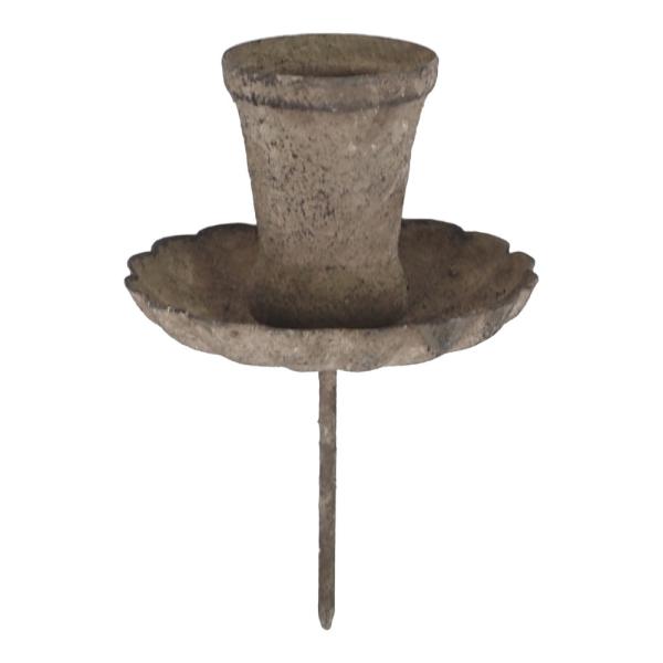 【サイズ】約直径7×高さ10cm、内径：約直径2cm、差込部分：約5cm【素材】アイアン【原産国】中国※色、形、サイズ等個体差がありますのであらかじめご了承ください。※素材の特性上、表面の歪み、凹み等がある場合がございます。※アンティーク調...