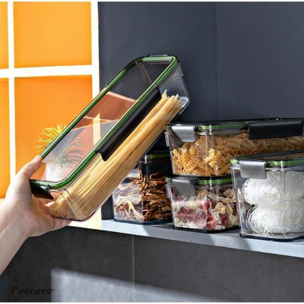 パスタ保存容器 パスタケース 保存容器 プラスチック 密閉 防湿 キッチン収納 密封保存瓶 蓋付き プラスチック 貯蔵容器 コーヒー豆/お箸など収納1.5L/2.25L 密閉 防湿 ホコリ防止 虫よけ 穀物収納 麺類収納 お菓子入れ おしゃ...