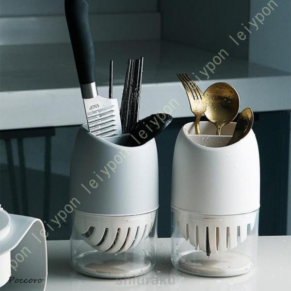 商品の説明◇Sサイズ(幅10.5×奥行10.5×高さ18)cm◇（2個）/色:ホワイト/グレー◇材　　質：PPキッチンツール収納としてもキッチンツールの収納スタンドとしても使用できます。スプーンやフォーク、お箸などのカトラリーが収納可能なの...