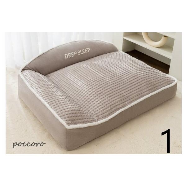 【サイズ】M：55*40*21cmL：65*50*23cmXL：80*60*23cm2XL:（100*75*25cm）【ペットベッド仕様】表地：フランネル生地、柔らかくて肌触りがいい。あご乗せ：たっぷり中綿充填。中層：ポリエステル綿。裏地：...