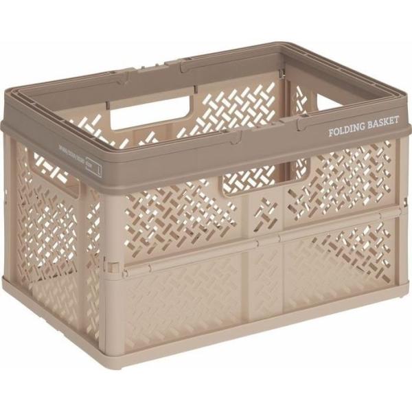 衣類やおもちゃ、食料品の収納、レジャー時の荷物入れなど折りたたみバスケットハンドル付きLBE●使わないときにはコンパクトに折りたたみ可能●ハンドル付きで、積み重ね可能（３段まで）カラー ベージュJANコード 4904746128416サイズ...