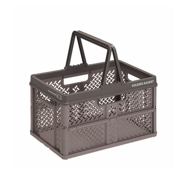 衣類やおもちゃ、食料品の収納、レジャー時の荷物入れなど折りたたみバスケットハンドル付きLGR●使わないときにはコンパクトに折りたたみ可能●ハンドル付きで、積み重ね可能（３段まで）カラー グレーJANコード 4904746128423サイズ ...