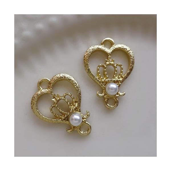 アクセサリーパーツ 金属パーツ メルヘンハートコネクター 2個 