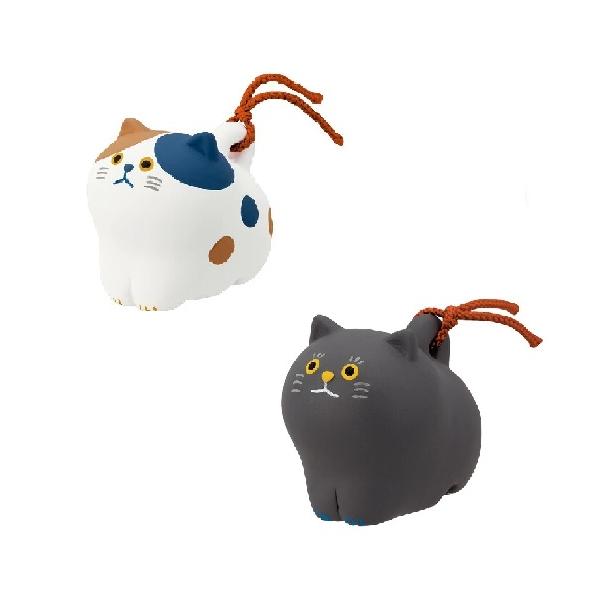 幸せを呼ぶ土鈴　にゃん福土鈴　ミケ　クロ