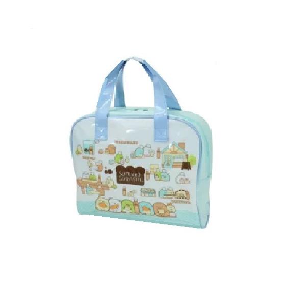 キッズバック　すみっコぐらし　ビニールボストン　プールバック　レジャーバック　お届け方法佐川急便宅配便80サイズ　自動計算は60サイズの為、80サイズ料金に変更いたします。ブランド名　すみっコぐらし　生産地中国　素材PVC   サイズW32...