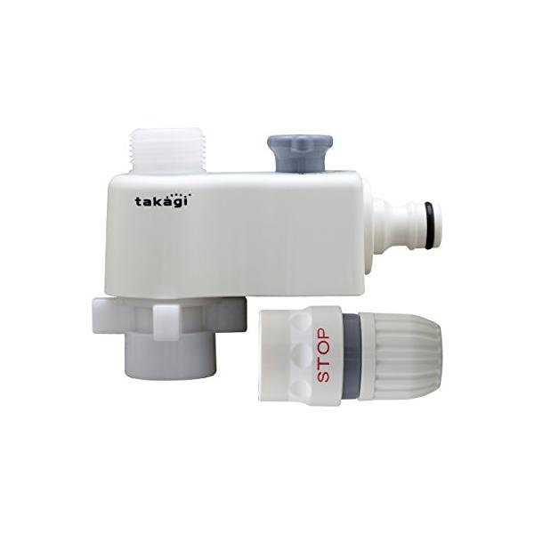 他サイト： タカギ 全自動洗濯機用分岐栓(SK) 全自動洗濯機から散水用に分水 モノトーン おしゃれ QF490SKの商品画像