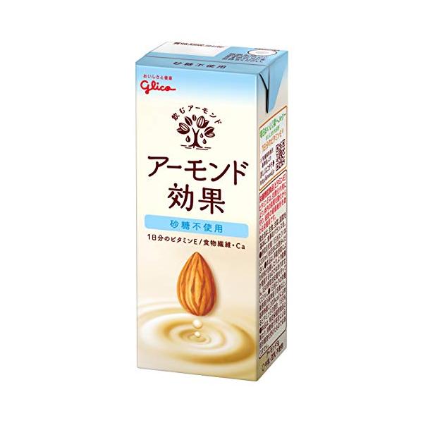 グリコ アーモンド効果 砂糖不使用 アーモンドミルク 200ml×24本 常温保存可能