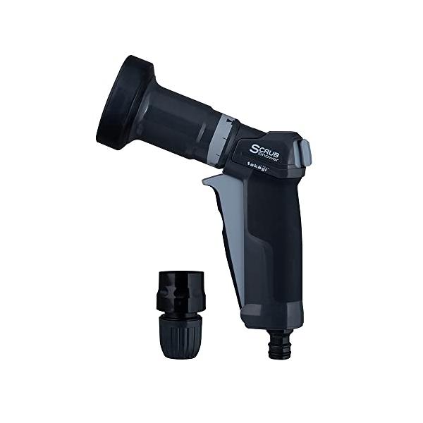 他サイト： タカギ 散水ノズル プログリップスクラブ(CG) QG1114CG ホースノズル ホースリール 洗車 清掃 掃除 5水形 シャワーの商品画像