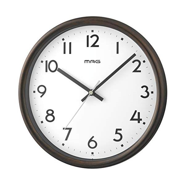 モダン・ブラウン 直径27.8cm W-768BR-Z・本体サイズ：(約)高さ27.8×幅27.8×奥行き4.8cm・本体重量：(約)480g・材質：樹脂、ガラス・機能：電波時計、ステップ秒針、夜間秒針停止機能 (午後10時〜午前6時)・推...