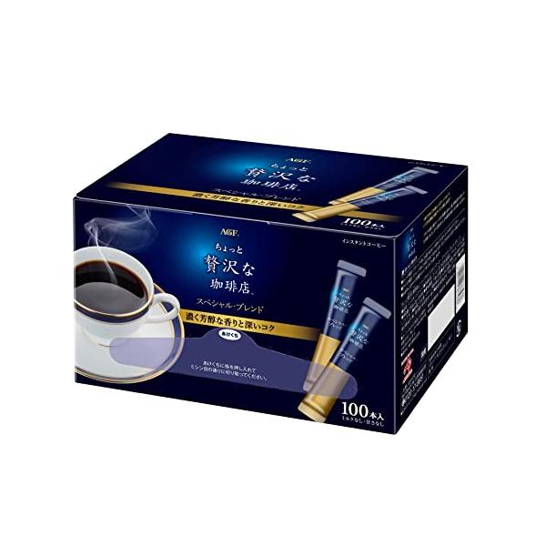 ・100本入り ・商品タイプ:インスタントコーヒー[スティックコーヒー(ブラック)]・原産国:日本・原材料:コーヒー豆(生豆生産国名:ブラジル又はベトナム又はその他)商品紹介●"お湯を注ぐと贅沢ブラック。"「ちょっと贅沢な珈琲店」インスタン...