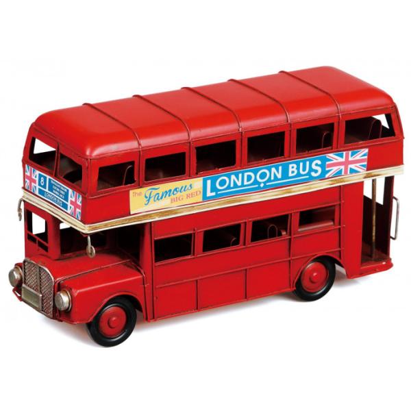 ブリキのおもちゃ ロンドンバス 車 模型 インテリア 雑貨 アンティーク風 鉄製