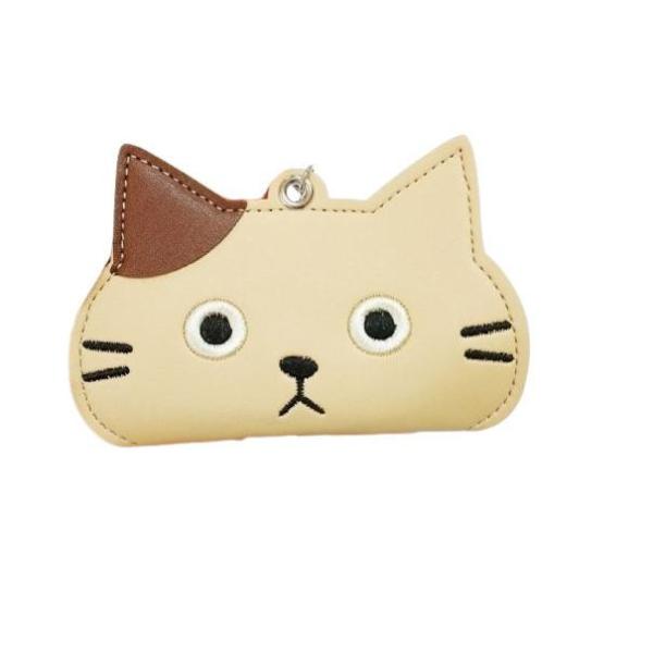 小物入れ プチケース 猫柄 ミケ ミントタブレット収納 吊り下げ金具付
