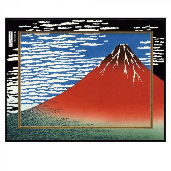 複製画 葛飾北斎 赤富士 樹脂フレーム 迫力あるアート 壁掛け 日本製