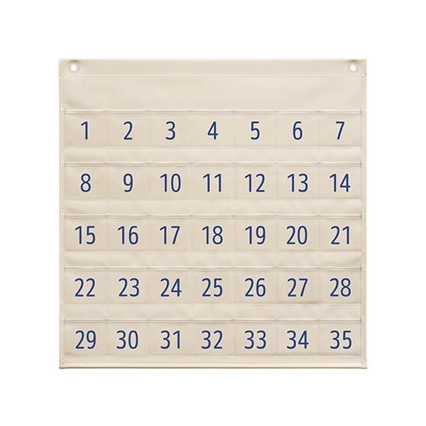 名札用ポケット 35人用 56×56.5cm 壁面収納 出席番号順 管理用