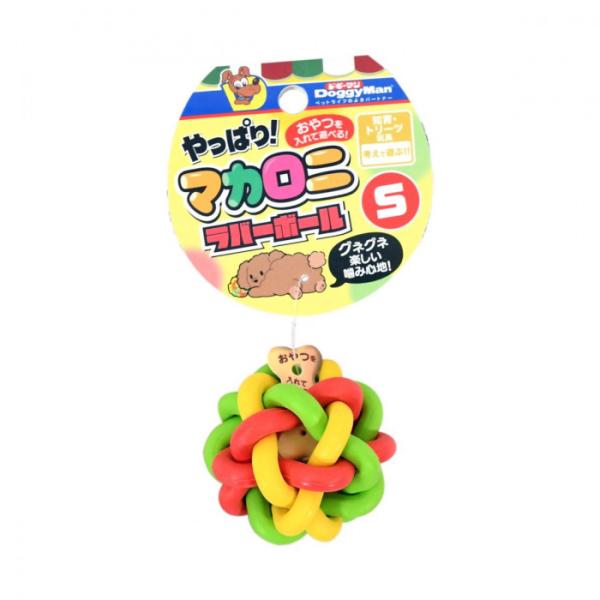ボール 犬用おもちゃ 外径50mm ラバー製 星形パーツ マカロニ風 トリーツ対応