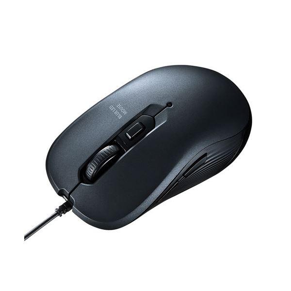 〔5個セット〕 サンワサプライ 有線ブルーLEDマウス MA-BL114GMX5