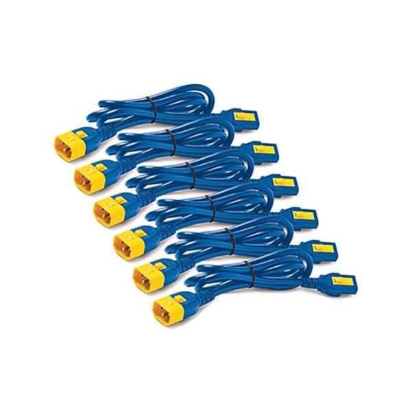 �V���i�C�_�[�G���N�g���b�N AP8702S-WWX590 Power Cord Kit (6 ea) Locking C13 to C14 0.6m Blue