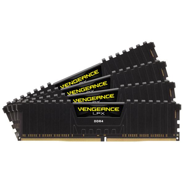 RZA() CMK64GX4M4A2666C16 DDR4 2666MHz 16GBx4 288pin DIMM Unbuffered 16-18-18-35 Vengeance LPX Black