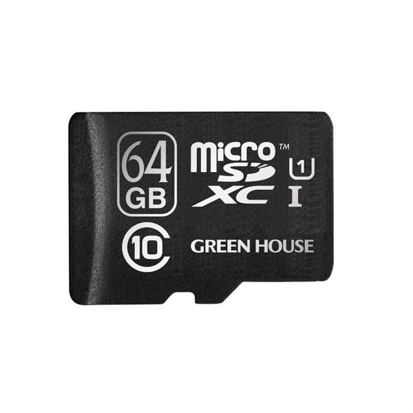 GREEN HOUSE GH-SDMRXCUB64G microSDXCJ[h UHS-I U1 NX10 64GB
