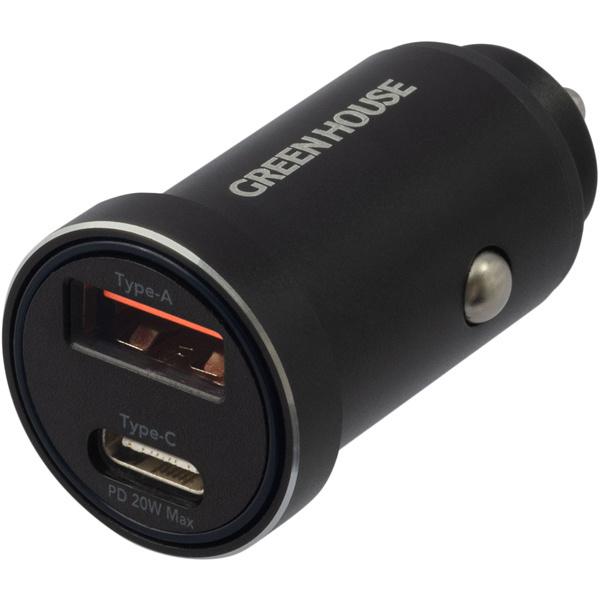 GREEN HOUSE GH-CCUC2B-BK USBVK[\Pbg[dA_v^iUSB Type-C×1 + USB Type-A×1j