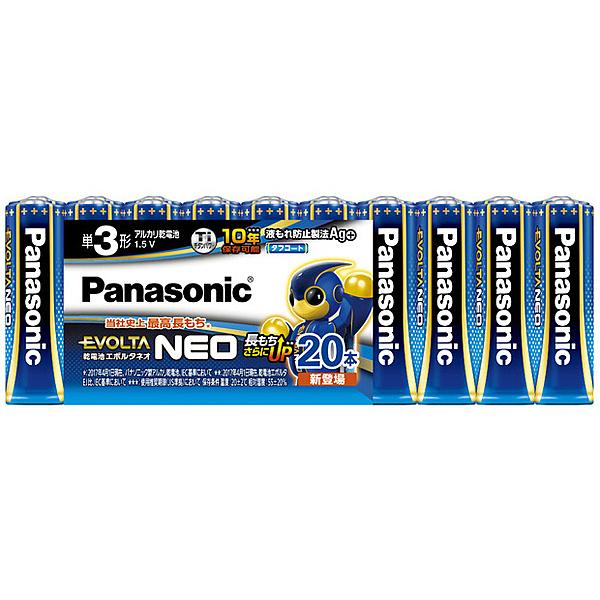 Panasonic LR6NJ/20SW 乾電池エボルタネオ 単3形 20本シュリンクパック