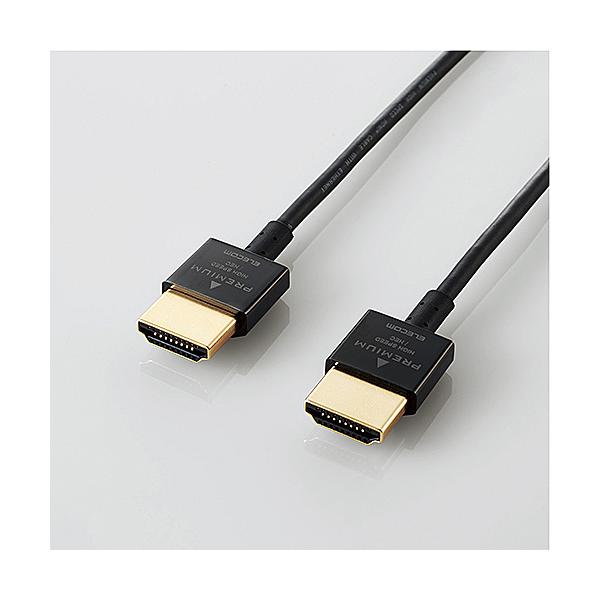 ELECOM DH-HDP14SS18BK HDMI�P�[�u��/ Premium/ ���X����/ 1.8m/ �u���b�N