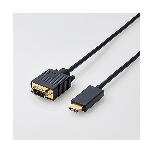 ELECOM CAC-HDMIVGA10BK ϊP[u/ HDMI - VGA/ 1.0m/ ubN