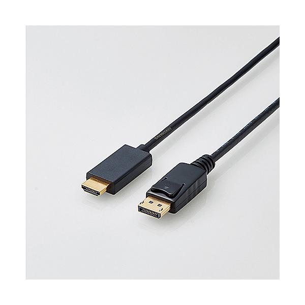 ELECOM CAC-DPHDMI20BK ϊP[u/ DisplayPort - HDMI/ 2.0m/ ubN