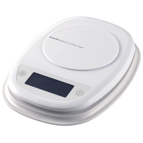 ELECOM HCS-KS01WH �L�b�`���X�P�[��/ �ő�2kg/ �ŏ�0.1g�\��/ �z���C�g