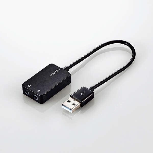 ELECOM USB-AADC02BK USBI[fBIϊA_v^/ 0.15m/ ubN