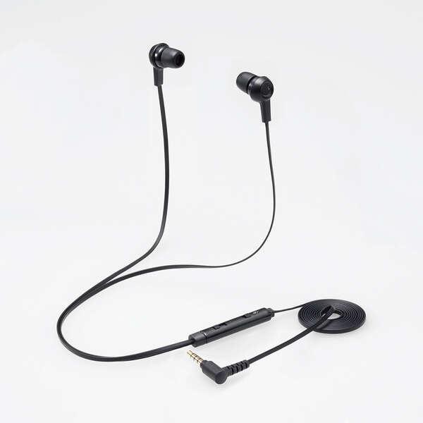 ELECOM HS-EP17TBK �C���i�[�C���[�^�w�b�h�Z�b�g/ �J�i��/ �~���[�g�X�C�b�`�t/ ����/ 4�Ƀ�3.5mm/ �ϊ��P�[�c