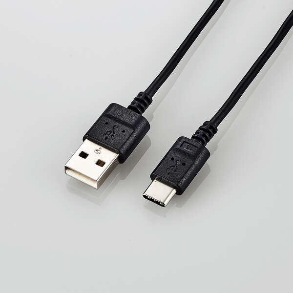ELECOM MPA-ACX10BK USB Type-CP[u/ X}zp/ USB(A-C)/ ɍ/ 1.0m/ ubN