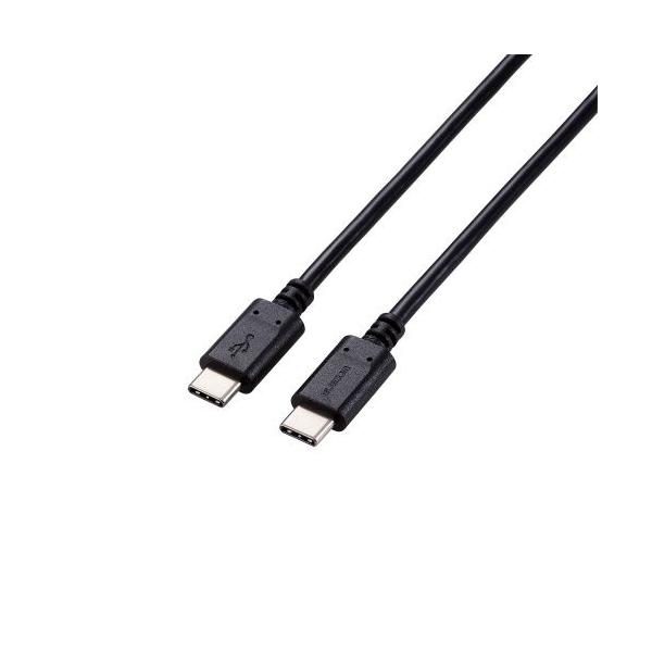 ELECOM U2C-CC5PC20NBK USB2.0P[u/ C-C^Cv/ Fؕi/ USB Power DeliveryΉ/ 5Ao/ 100W/ RpNgRlN^c