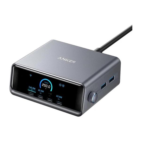 他サイト： アンカー・ジャパン A2345541 Anker Prime Charger (250W 6 Ports GaN) (USB PD 充電器 USB-A &amp; USB-C) シルバーの商品画像