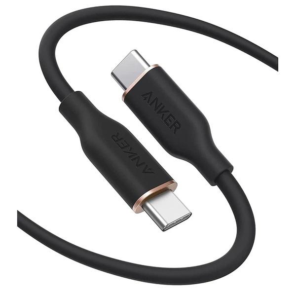 アンカー・ジャパン A8553N12 Anker PowerLine III Flow USB-C & USB-C ケーブル(1.8m ミッドナイトブラック)