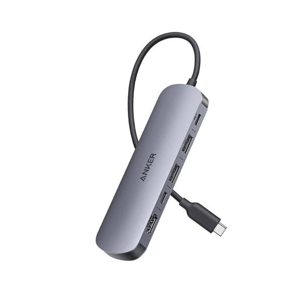 Anker Nano USB-C ハブ(7-in-1, 4K, HDMI) HDMIポート4K 60Hz対応、5Gbps 高速データ転送 USB-Cポート、USB-Aポート搭載