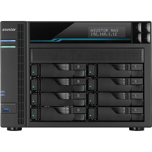 ASUSTOR AS6508T LOCKERSTOR 8 8xCNAS Intel ATOM C3538 2.1GHz Quad-Core 8GB RAM 10GBASE-T x2 2.5GBASE-T x2 USB3.2 Gen1 x2 M.2 NVMe/ c