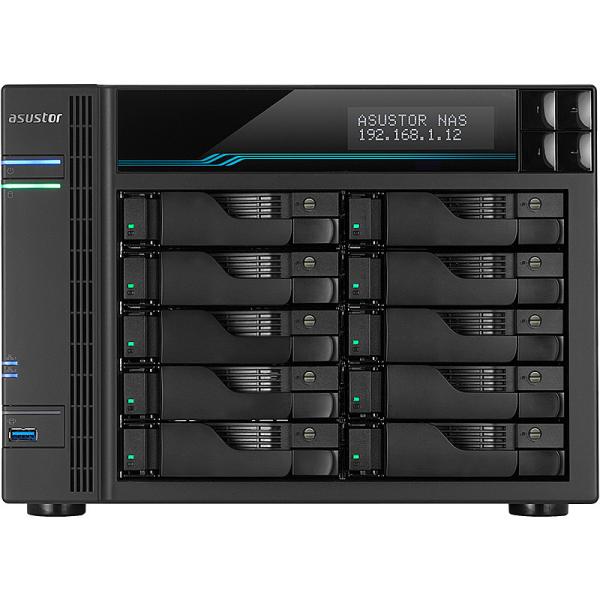 ASUSTOR AS6510T LOCKERSTOR 10 10xCNAS Intel ATOM C3538 2.1GHz Quad-Core 8GB RAM 10GBASE-T x2 2.5GBASE-T x2 USB3.2 Gen1 x2 M.2 NVMec