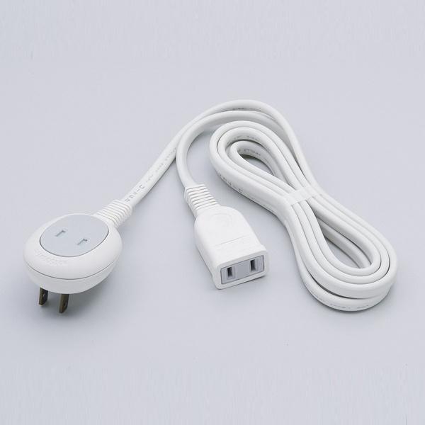 ELPA WLP-1020B(W) 延長コード 2m＋1個口 ホワイト
