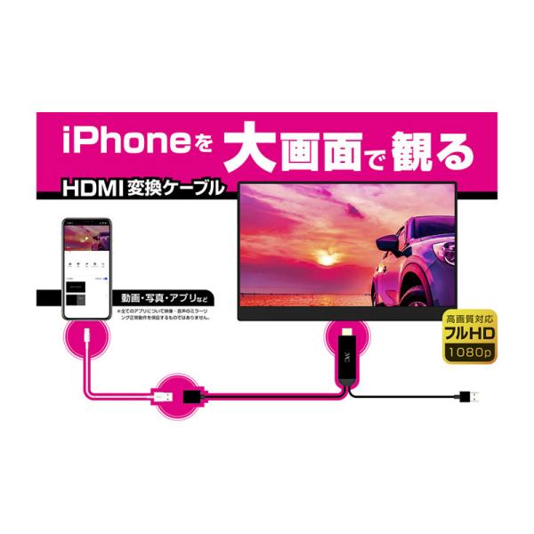 �J�V���� KD-207 HDMI�ϊ��P�[�u�� iPhone��p