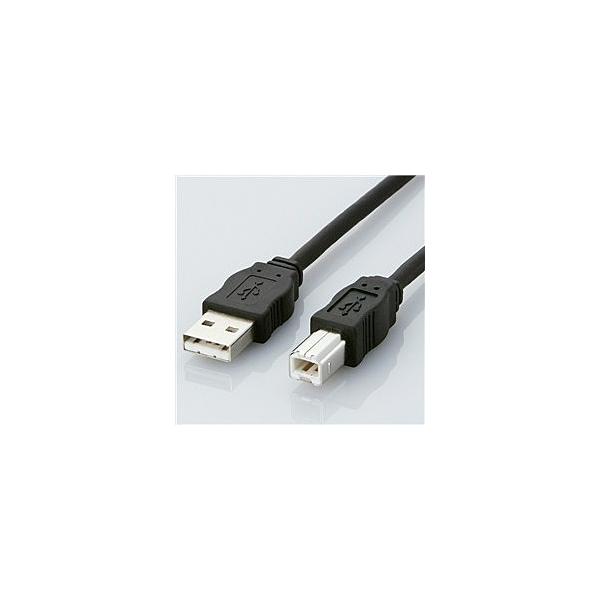 ELECOM USB2-ECO50 EU AB^Cv/ RoHSwߏUSBP[u AB^Cv/ 5.0m(ubN)