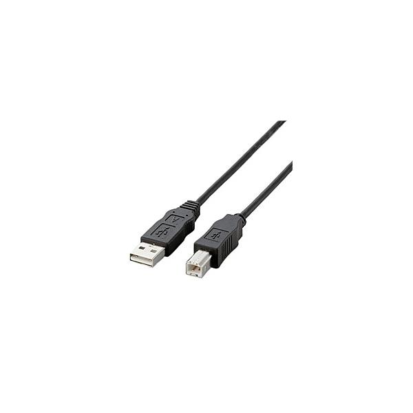 ELECOM USB2-ECO20 EU AB^Cv/ RoHSwߏUSBP[u AB^Cv/ 2.0m(ubN)