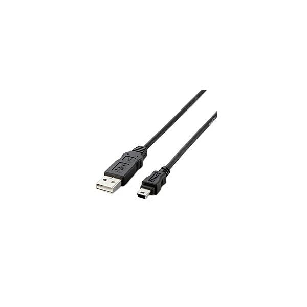 ELECOM USB-ECOM505 EU RoHSwߏUSBP[u A:miniB/ 0.5m(ubN)