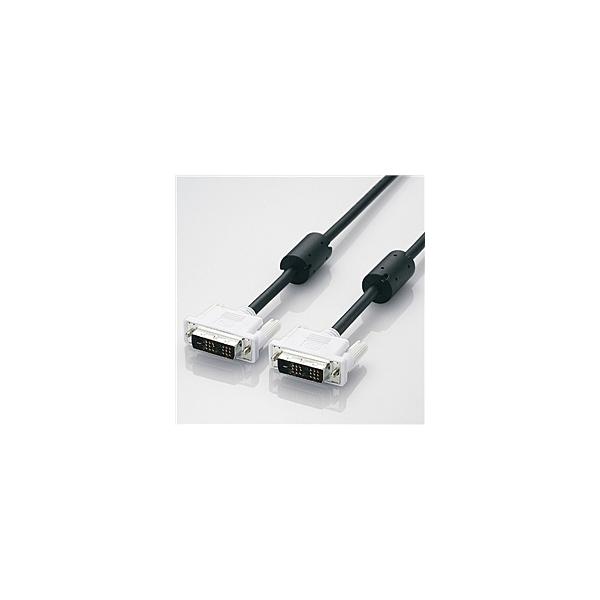 ELECOM CAC-DVSL50BK DVI�V���O�������N�P�[�u�� 5.0m/ DVI-D19pin�I�X-DVI-D19pin�I�X(�u���b�N)
